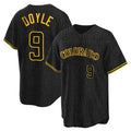 Arlishia C.Rockies #9 Brenton Doyle Player Black Snake Skin City Home Game Stitched Jerseys