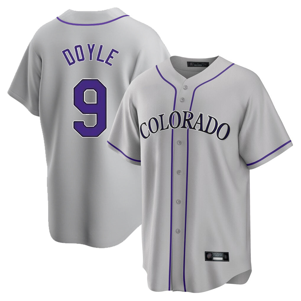 Arlishia C.Rockies #9 Brenton Doyle Player Gray Game Home Stitched Jerseys