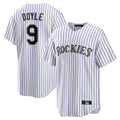 Arlishia C.Rockies #9 Brenton Doyle Player White Game Home Stitched Jerseys