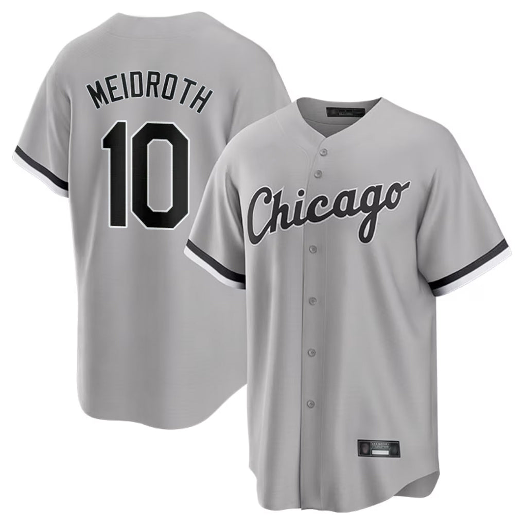 Arlishia C.White Sox #10 Chase Meidroth Player Gray Home Game Stitched Jerseys