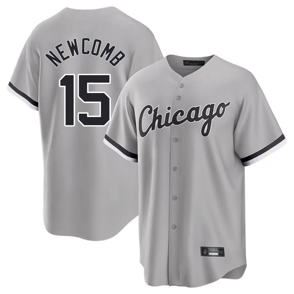 Arlishia C.White Sox #15 Sean Newcomb Player Gray Home Game Stitched Jerseys