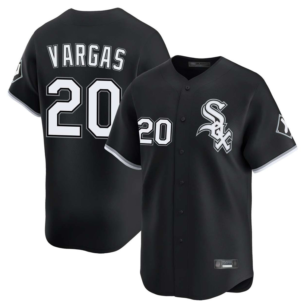 Arlishia C.White Sox #20 Miguel Vargas Player Black Limited Home Stitched Jerseys
