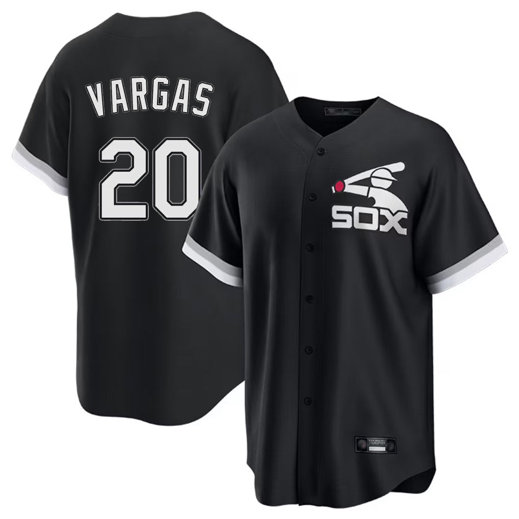 Arlishia C.White Sox #20 Miguel Vargas Player Black Spring Training Game Stitched Jerseys