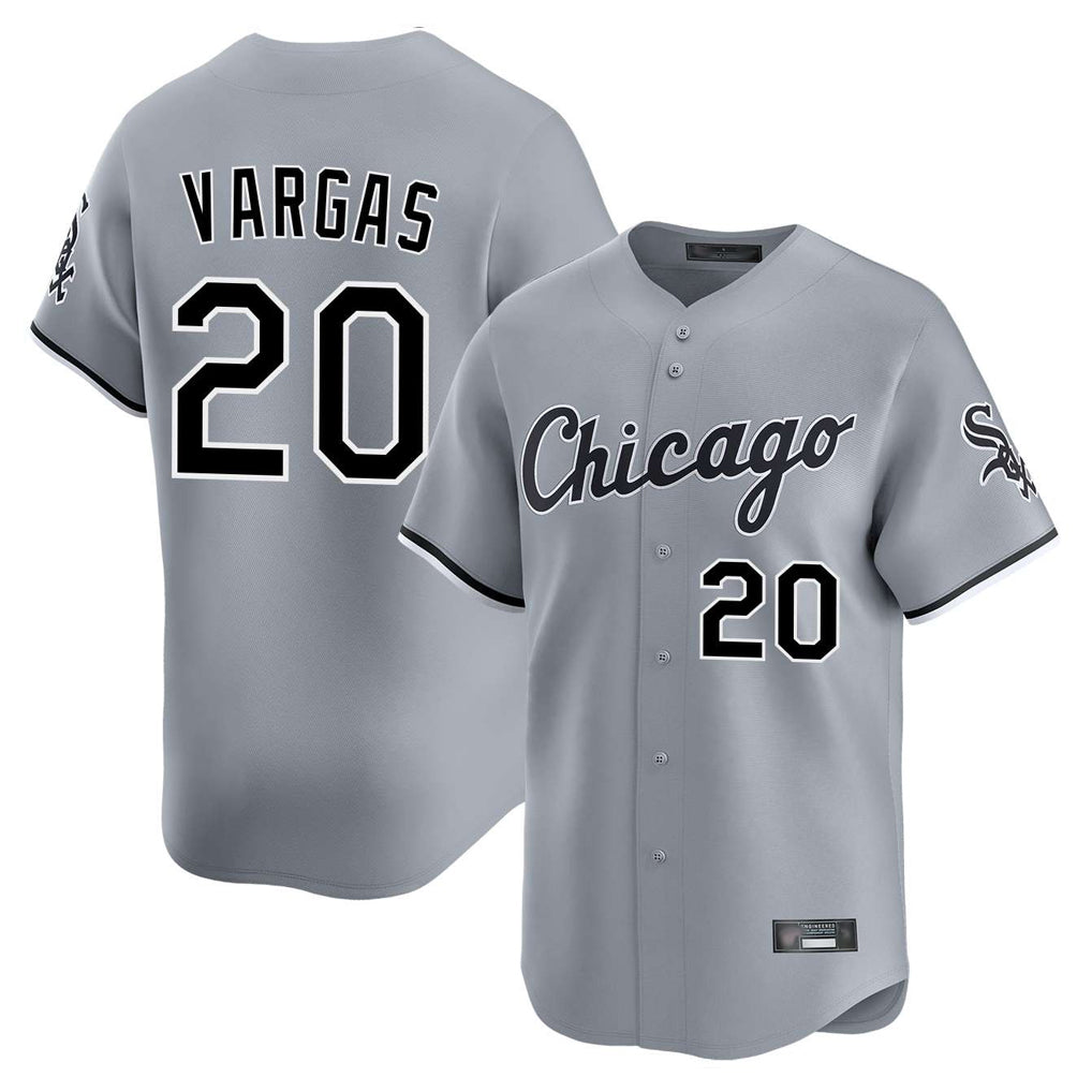 Arlishia C.White Sox #20 Miguel Vargas Player Gray Road Limited Home Stitched Jerseys
