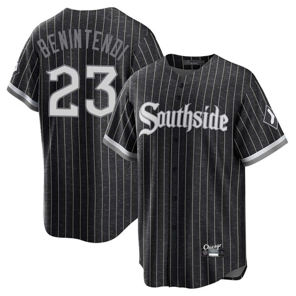 Arlishia C.White Sox #23 Andrew Benintendi Player Black City Connect Home Game Stitched Jerseys