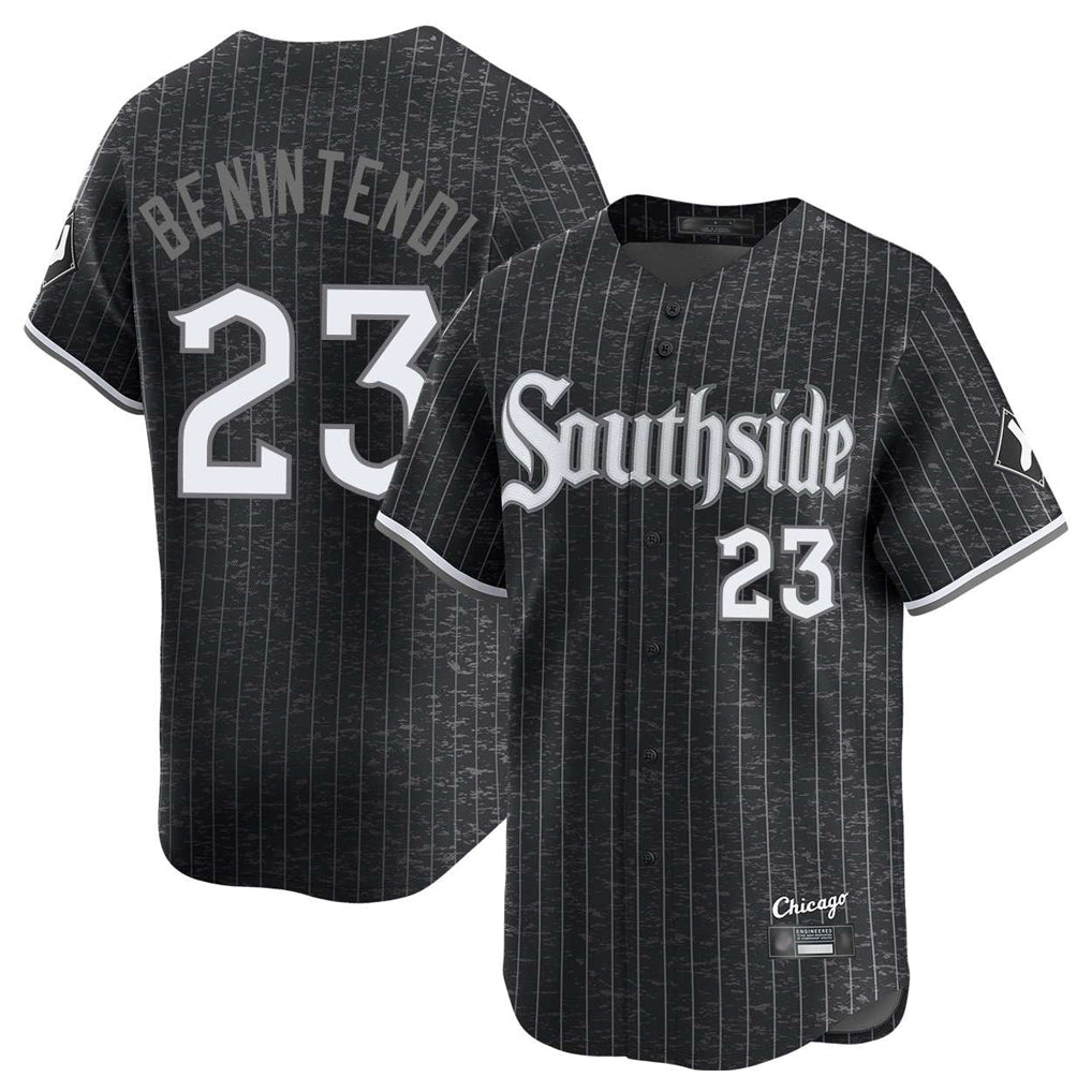 Arlishia C.White Sox #23 Andrew Benintendi Player Black City Connect Limited Home Stitched Jerseys