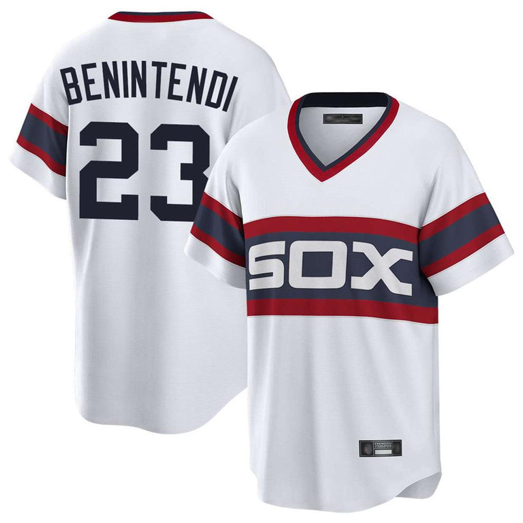 Arlishia C.White Sox #23 Andrew Benintendi Player White T-shirt Home Game Stitched Jerseys