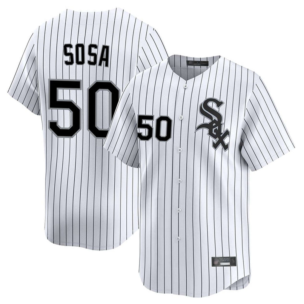 Arlishia C.White Sox #50 Lenyn Sosa Player White Stripe Limited Home Stitched Jerseys