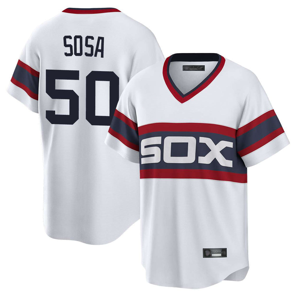 Arlishia C.White Sox #50 Lenyn Sosa Player White T-shirt Home Game Stitched Jerseys