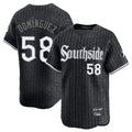 Arlishia C.White Sox #58 Seranthony Dom¨ªnguez Player Black City Connect Limited Home Stitched Jerseys