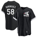 Arlishia C.White Sox #58 Seranthony Dom¨ªnguez Player Black Spring Training Game Stitched Jerseys