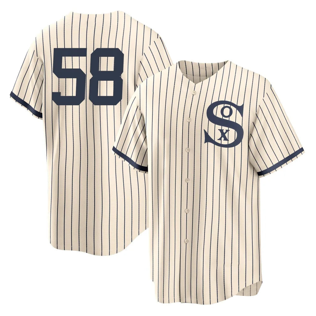 Arlishia C.White Sox #58 Seranthony Dom¨ªnguez Player Cream Field of Dreams Home Game Stitched Jerseys