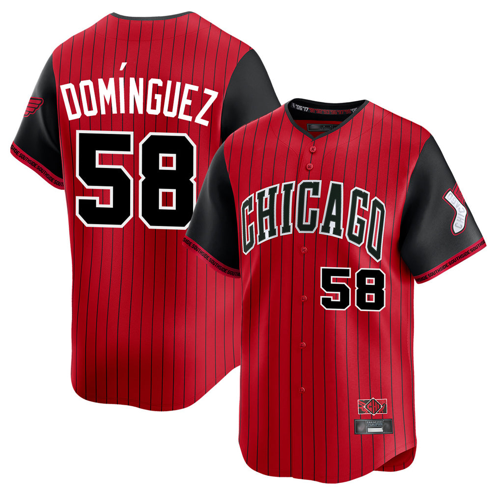 Arlishia C.White Sox #58 Seranthony Dom¨ªnguez Player Red City Connect Limited Home Stitched Jerseys
