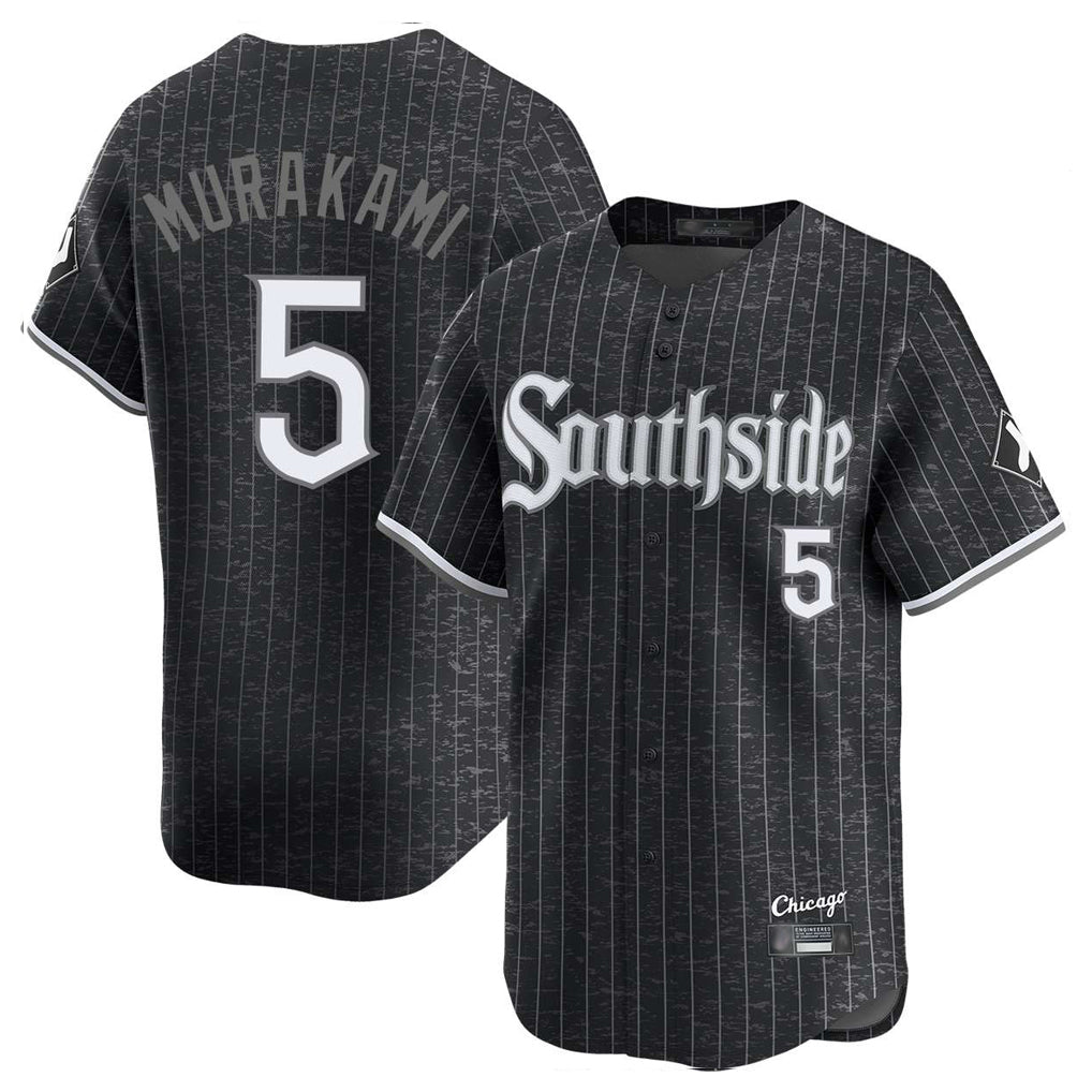 Arlishia C.White Sox #5 Munetaka Murakami Player Black City Connect Limited Home Stitched Jerseys