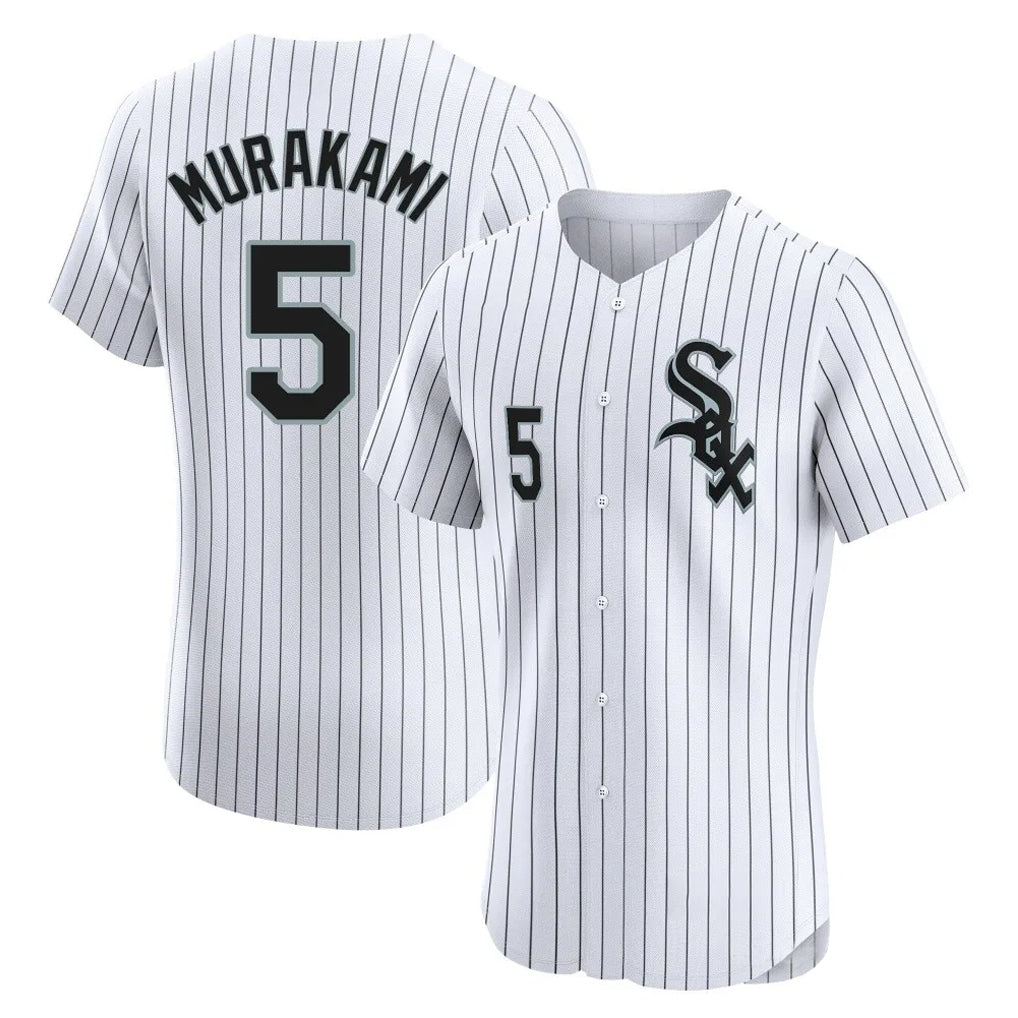 Arlishia C.White Sox #5 Munetaka Murakami Player White Stripe Limited Elite Home Stitched Jerseys
