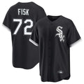Arlishia C.White Sox #72 Carlton Fisk Player Black Home Game Stitched Jerseys