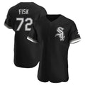 Arlishia C.White Sox #72 Carlton Fisk Player Black Limited Elite Home Stitched Jerseys
