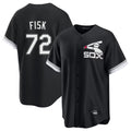 Arlishia C.White Sox #72 Carlton Fisk Player Black Spring Training Game Stitched Jerseys