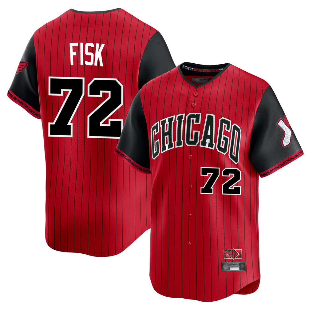 Arlishia C.White Sox #72 Carlton Fisk Player Red City Connect Limited Home Stitched Jerseys