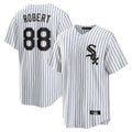 Arlishia C.White Sox #88 Luis Robert Jr Player White Stripe Home Game Stitched Jerseys