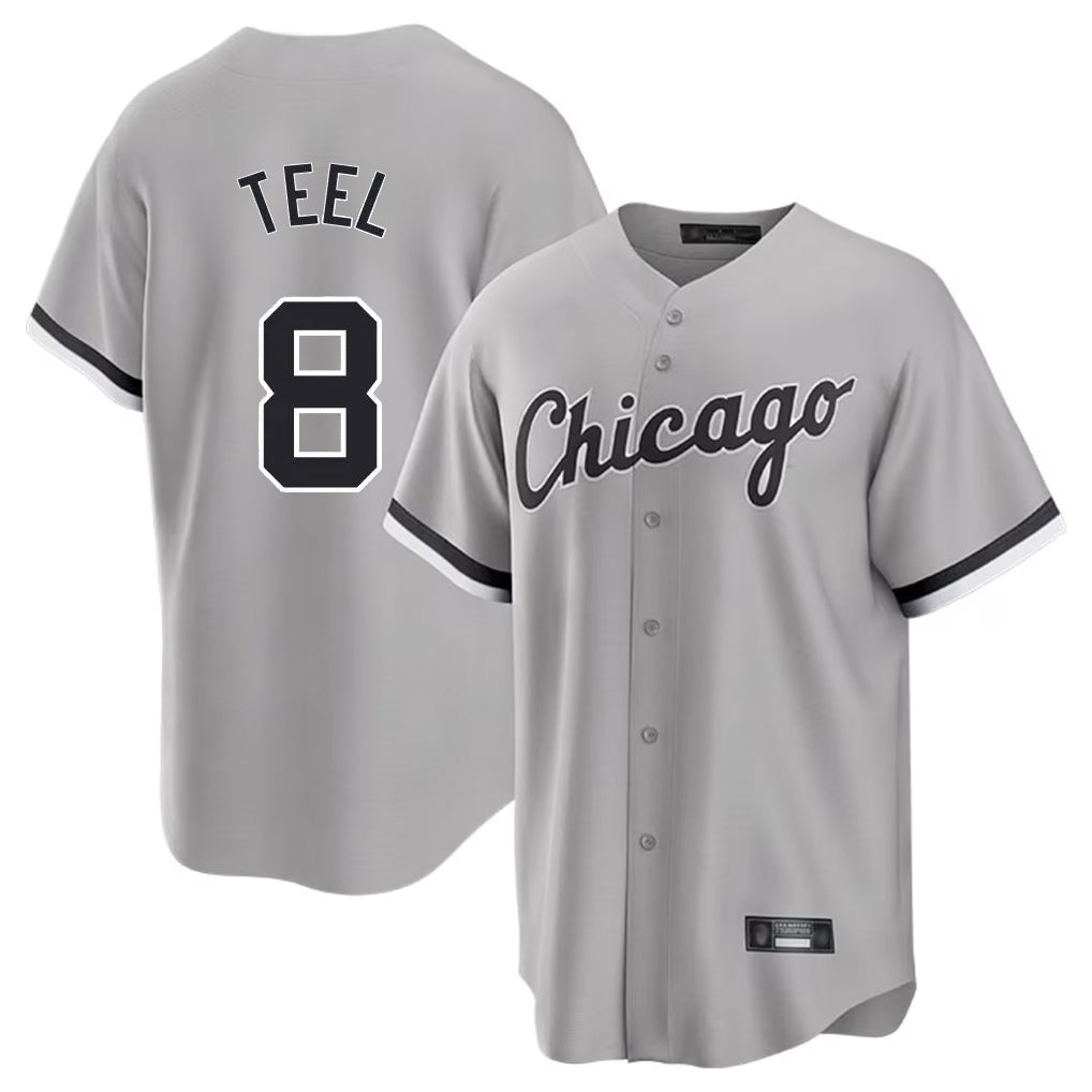 Arlishia C.White Sox #8 Kyle Teel Player Gray Home Game Stitched Jerseys