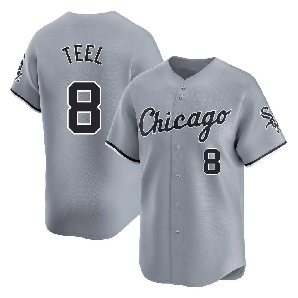 Arlishia C.White Sox #8 Kyle Teel Player Gray Road Limited Home Stitched Jerseys