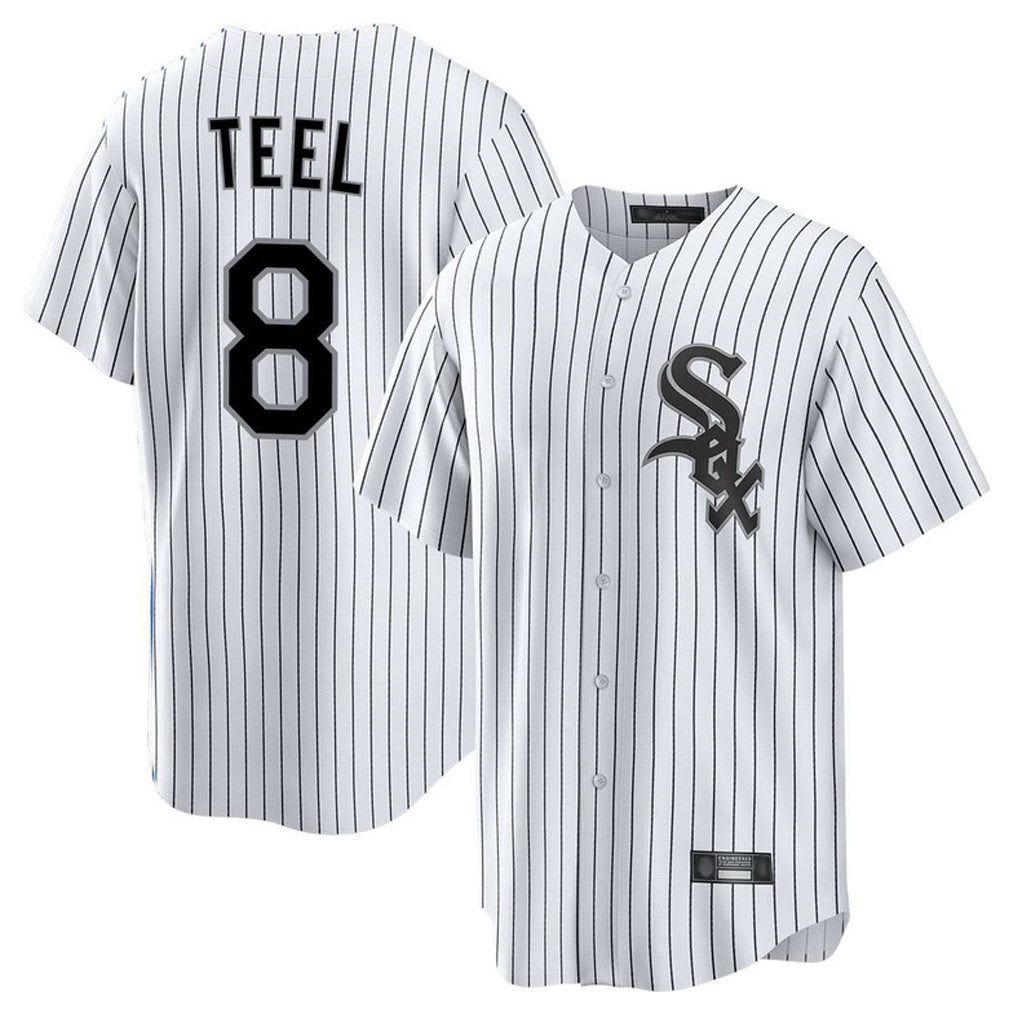 Arlishia C.White Sox #8 Kyle Teel Player White Stripe Home Game Stitched Jerseys