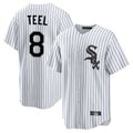 Arlishia C.White Sox #8 Kyle Teel Player White Stripe Home Game Stitched Jerseys