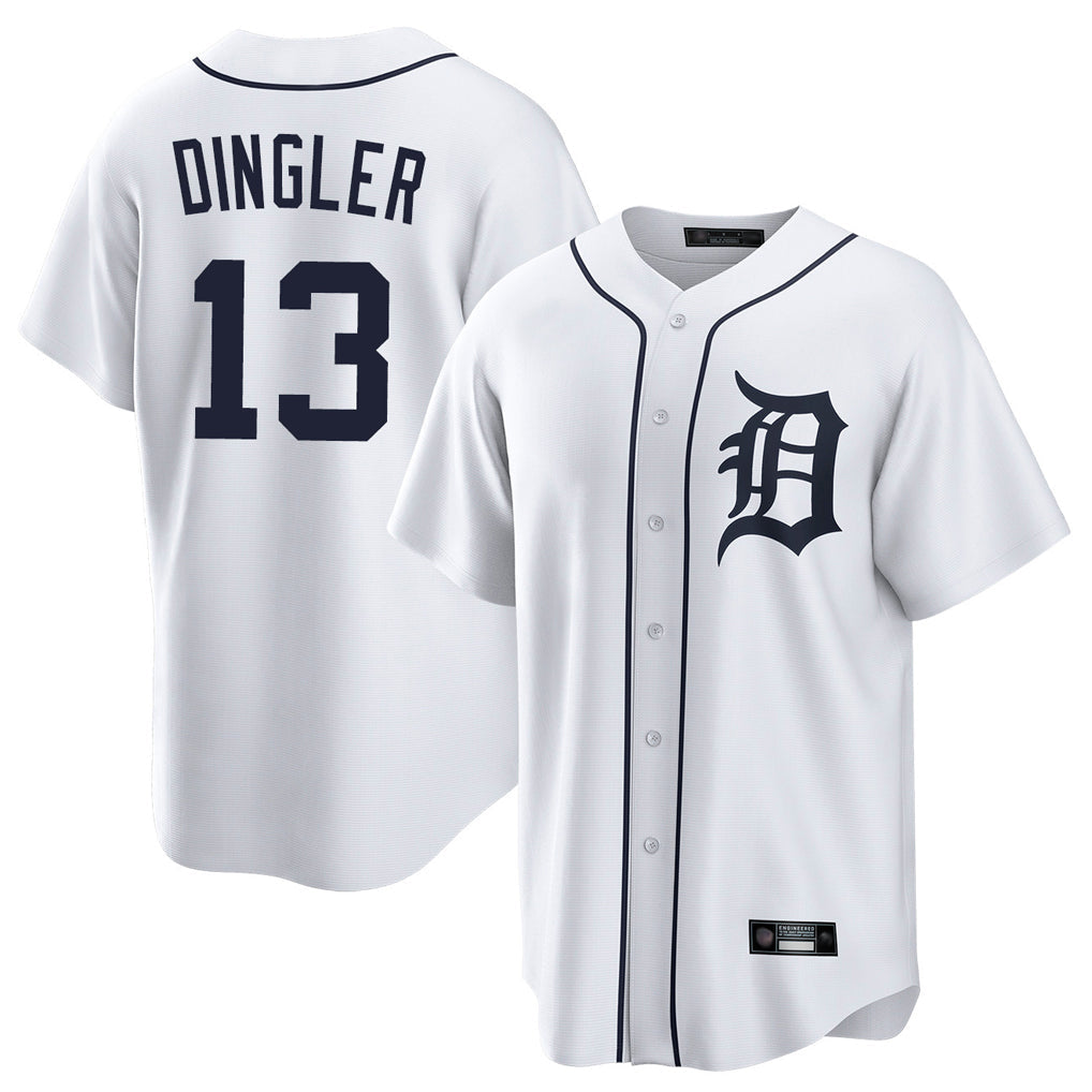 Arlishia D.Tigers #13 Dillon Dingler Player White Home Game Stitched Jerseys