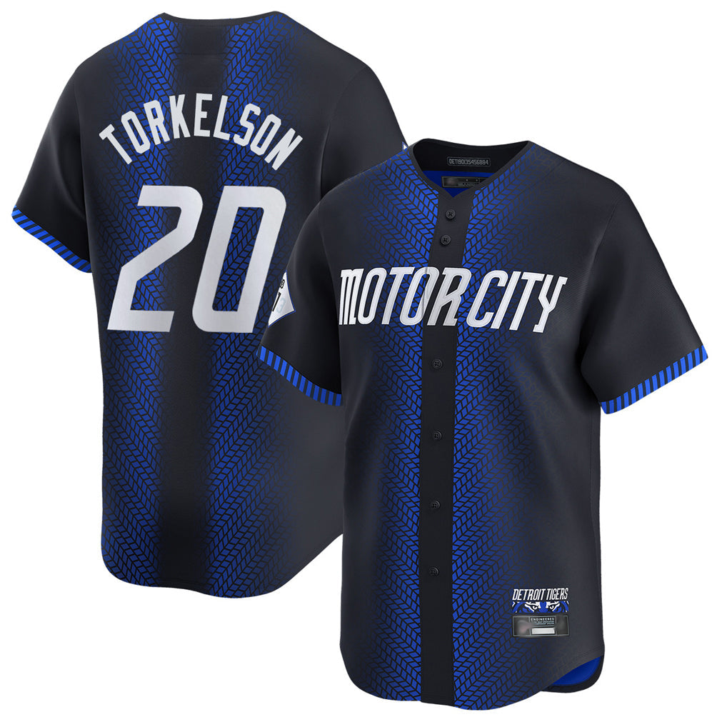 Arlishia D.Tigers #20 Spencer Torkelson Player Navy City Connect Home Limited Stitched Jerseys