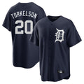 Arlishia D.Tigers #20 Spencer Torkelson Player Navy Game Home Stitched Jerseys