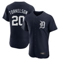 Arlishia D.Tigers #20 Spencer Torkelson Player Navy Limited Elite Home Stitched Jerseys