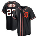 Arlishia D.Tigers #23 Kirk Gibson Player Black Fashion Out Home Game Stitched Jerseys