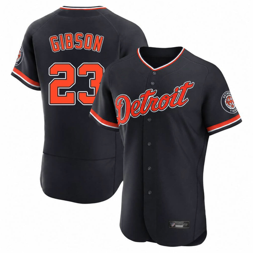 Arlishia D.Tigers #23 Kirk Gibson Player Navy Limited Elite Home Game Stitched Jerseys