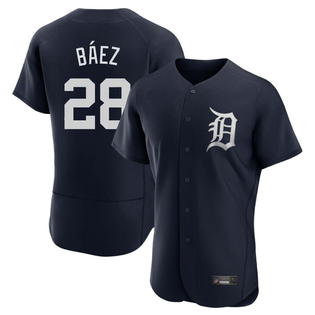 Arlishia D.Tigers #28 Javier B¨¢ez Player Navy Limited Elite Home Stitched Jerseys