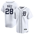 Arlishia D.Tigers #28 Javier B¨¢ez Player White Home Limited Stitched Jerseys