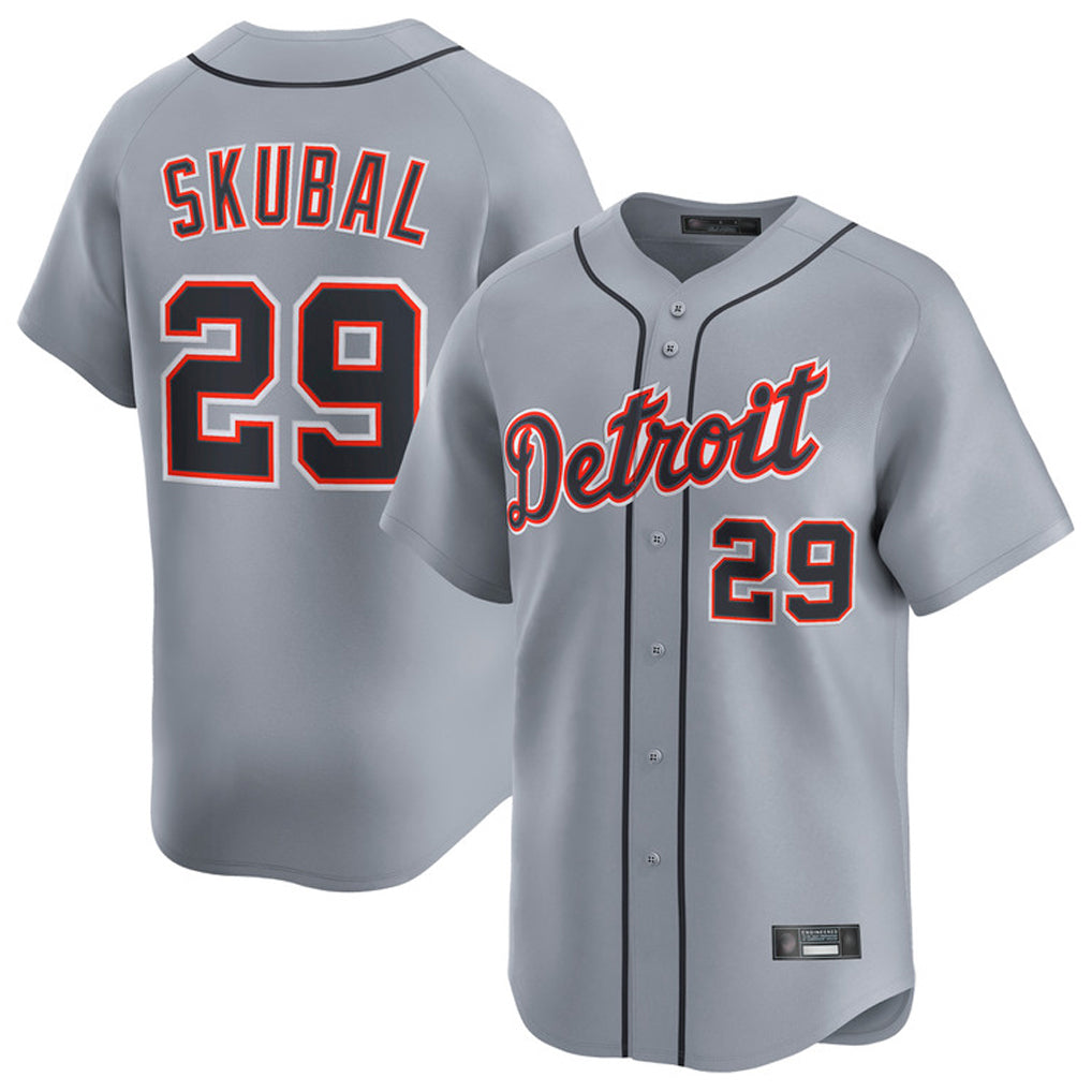 Arlishia D.Tigers #29 Tarik Skubal Player Gray Home Limited Stitched Jerseys