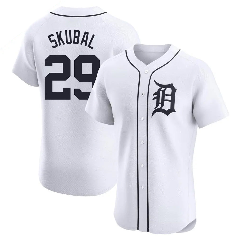 Arlishia D.Tigers #29 Tarik Skubal Player White Limited Elite Home Stitched Jerseys