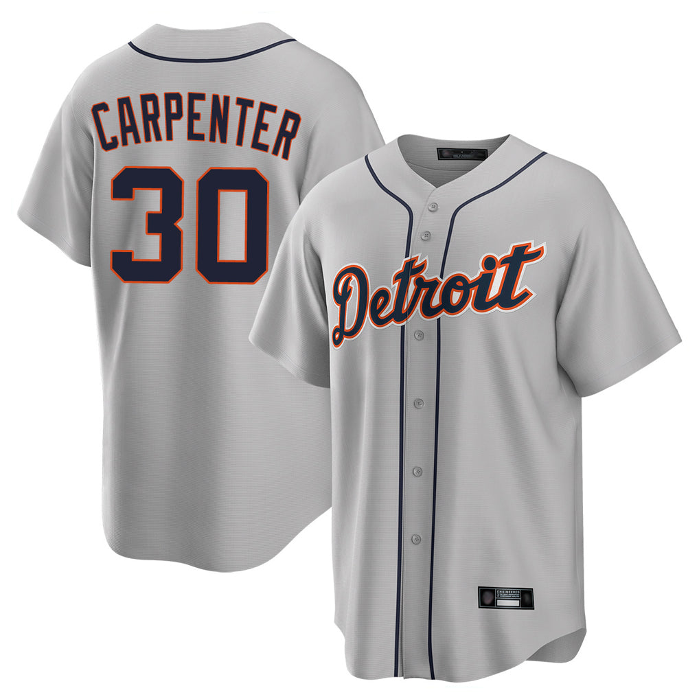 Arlishia D.Tigers #30 Kerry Carpenter Player Gray Home Game Stitched Jerseys