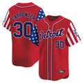 Arlishia D.Tigers #30 Kerry Carpenter Player Red Independence Day Vapor Premier Limited Stitched Jerseys
