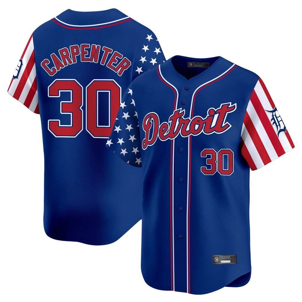 Arlishia D.Tigers #30 Kerry Carpenter Player Royal Independence Day Vapor Premier Limited Stitched Jerseys