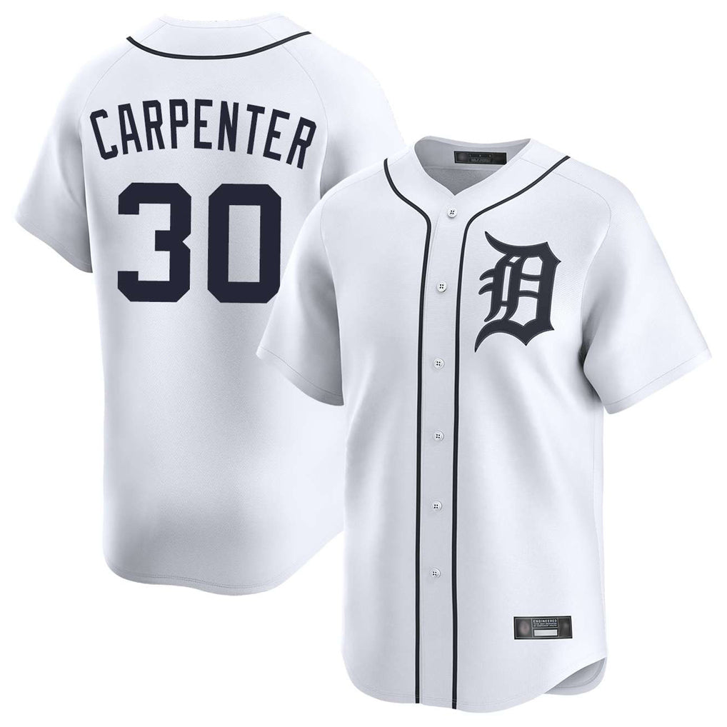 Arlishia D.Tigers #30 Kerry Carpenter Player White Home Limited Stitched Jerseys