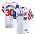 Arlishia D.Tigers #30 Kerry Carpenter Player White Independence Day Vapor Premier Limited Stitched Jerseys