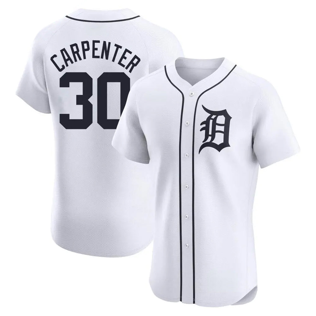 Arlishia D.Tigers #30 Kerry Carpenter Player White Limited Elite Home Stitched Jerseys