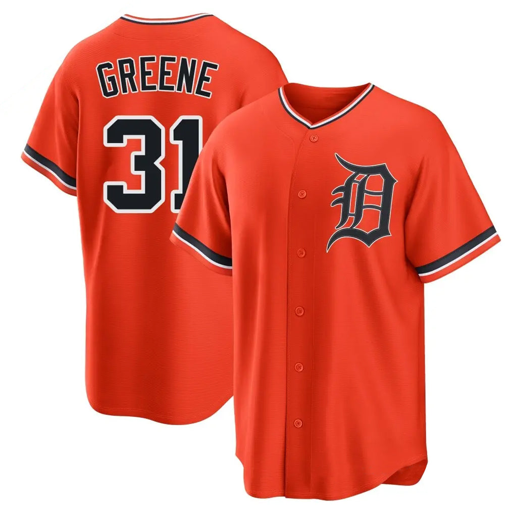 Arlishia D.Tigers #31 Riley Greene Player Orange Home Game Stitched Jerseys