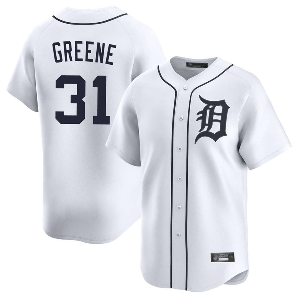 Arlishia D.Tigers #31 Riley Greene Player White Home Limited Stitched Jerseys