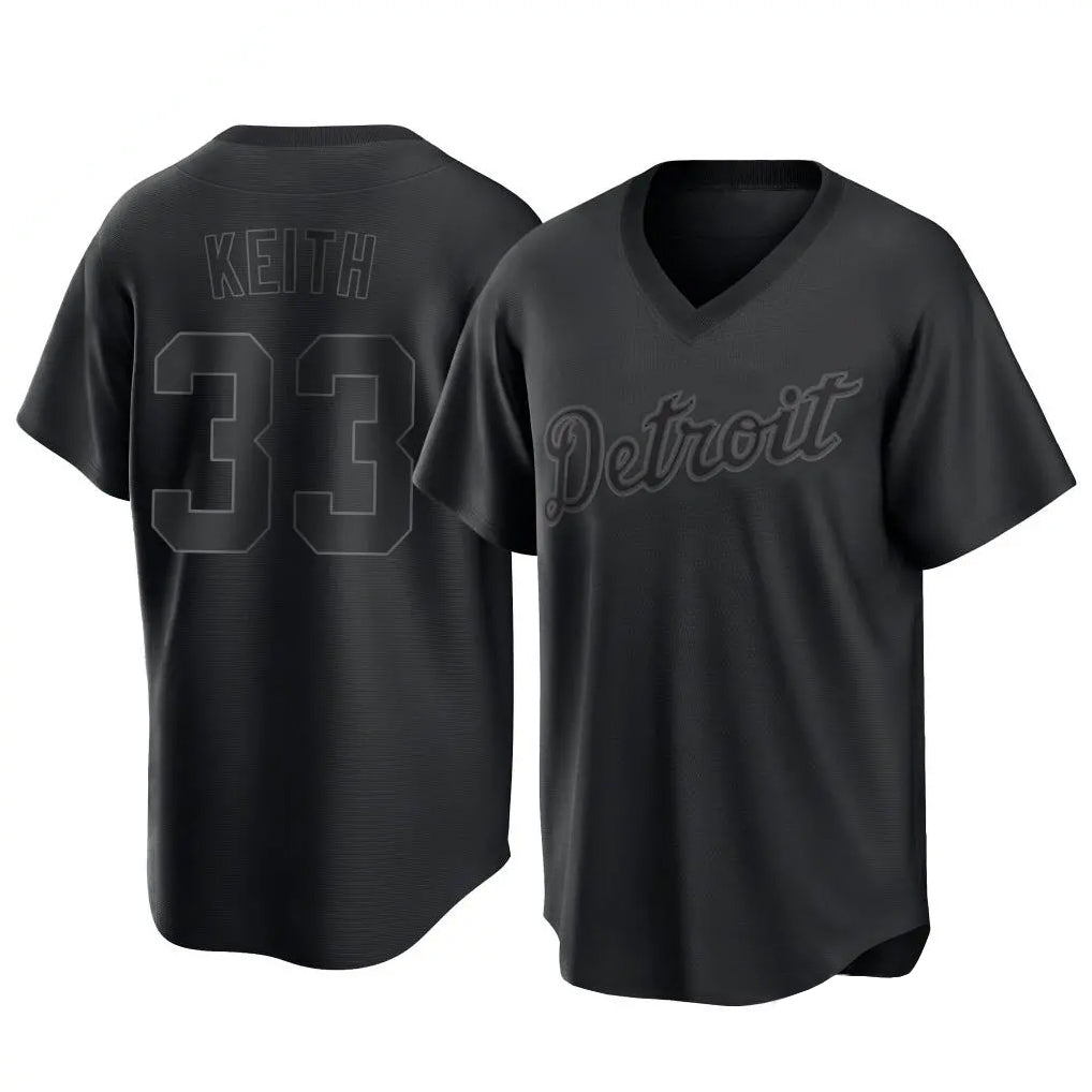 Arlishia D.Tigers #33 Colt Keith Player Black T-shirt Home Game Stitched Jerseys