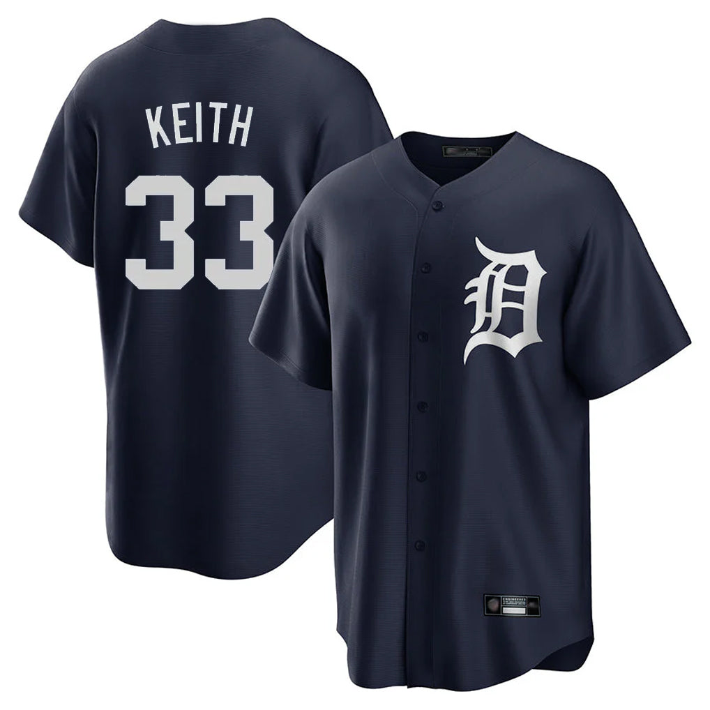 Arlishia D.Tigers #33 Colt Keith Player Navy Game Home Stitched Jerseys