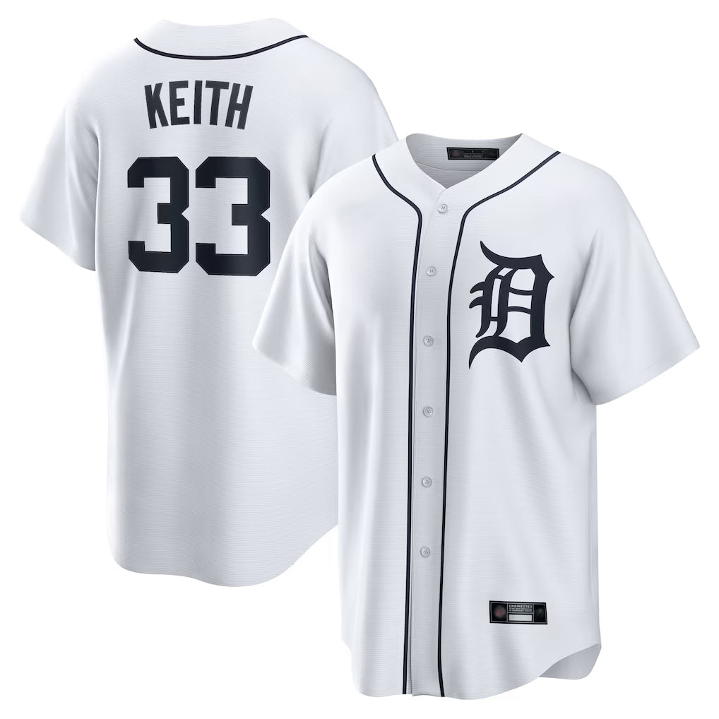 Arlishia D.Tigers #33 Colt Keith Player White Home Game Stitched Jerseys
