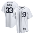 Arlishia D.Tigers #33 Colt Keith Player White Home Game Stitched Jerseys